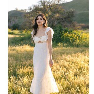 New Ivory Smocked Floral Dress